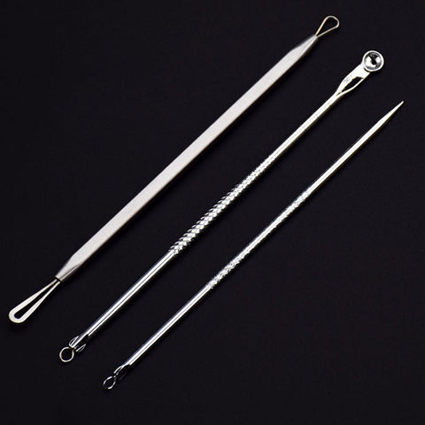 Silver Acne Tool Blemish Extractor